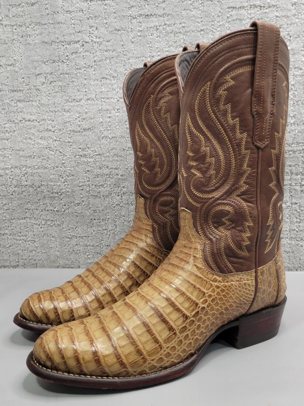 Tecovas the William Men's Size US 8.5D Pecan Caiman Cowboy Boots - Picture 9 of 13